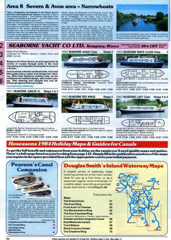 Hoseasons Boating Holidays brochure 1984 - History & Heritage - Canal World