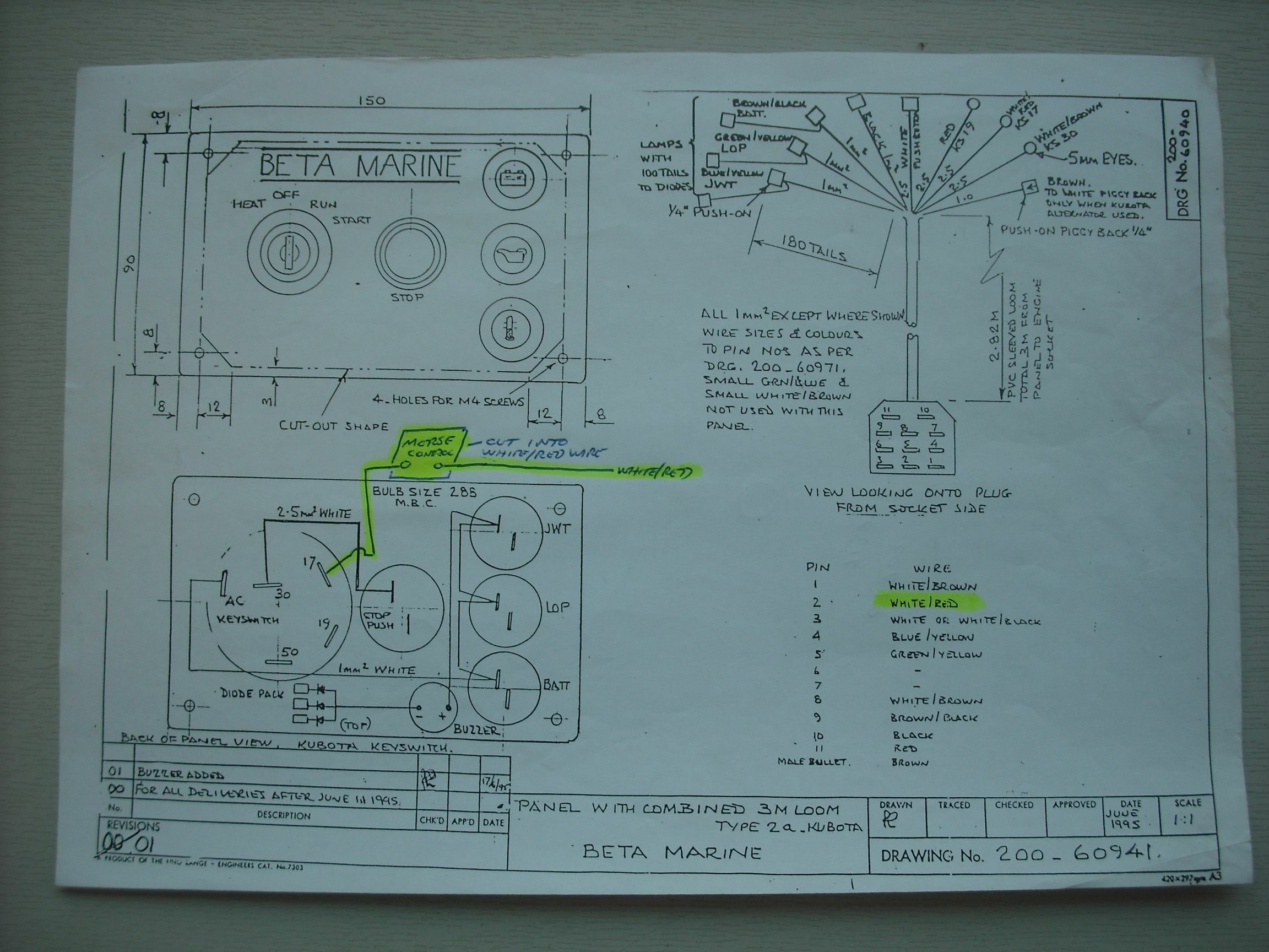 Beta Marine 38 Control Panel Identification And Issues. - Boat Building ...