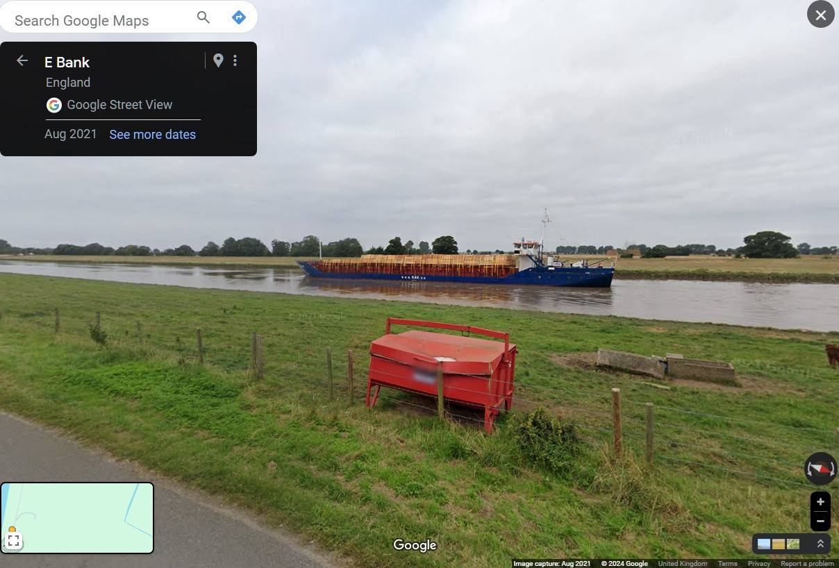 Stranded ship is blocking River Nene between Sutton Bridge and Wisbech ...